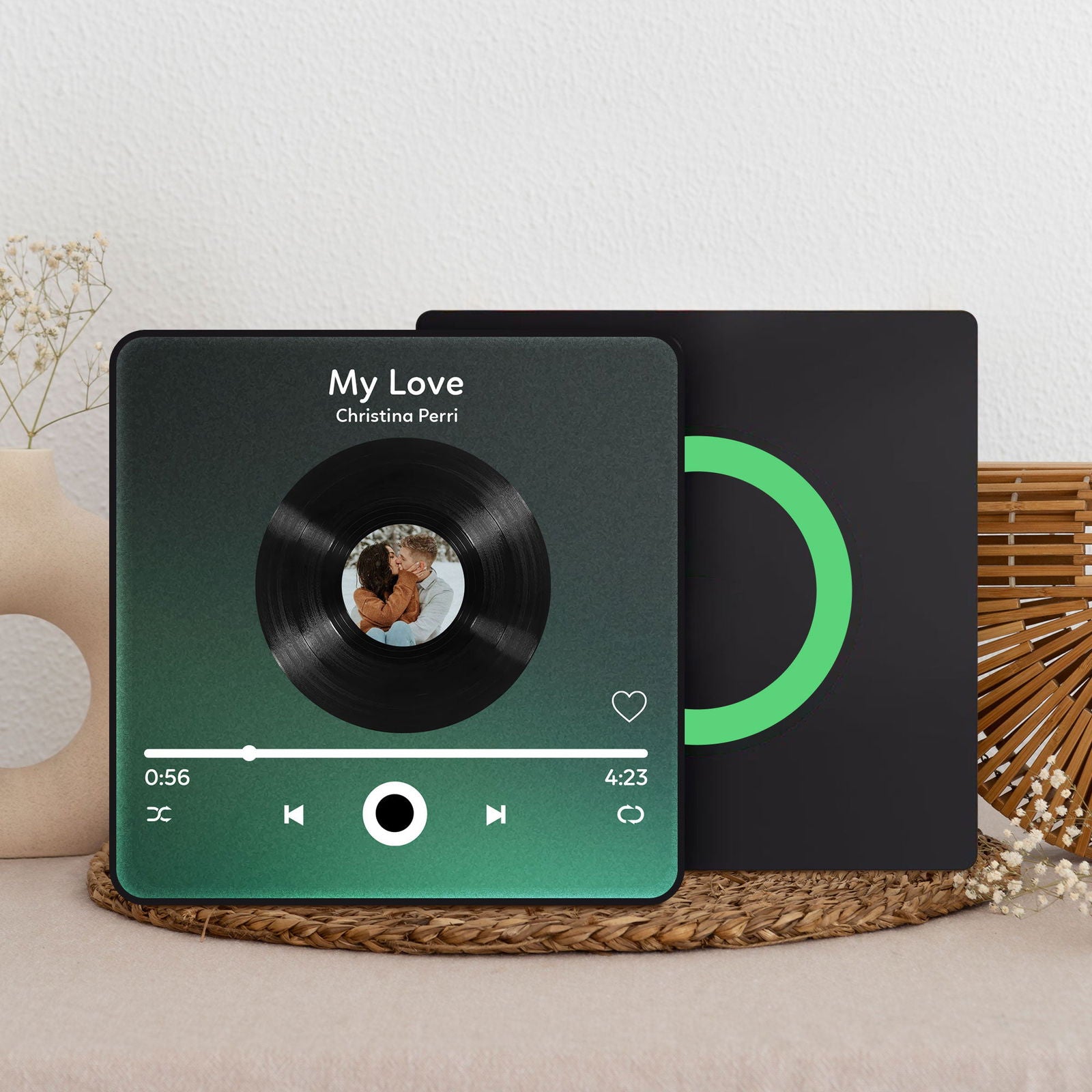 Personalized Photo & Music Fridge Magnets, Vinyl Record Play Song Music Box Fridge Decor With Your Photo MG06 - 19Gifts