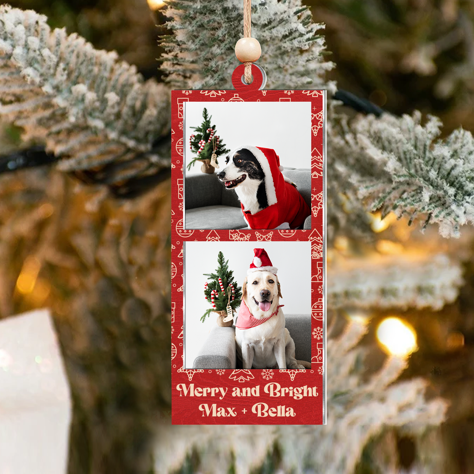 Personalized Photo Strip Ornament, Christmas Ornament Photo Frame CF681 - 19Gifts