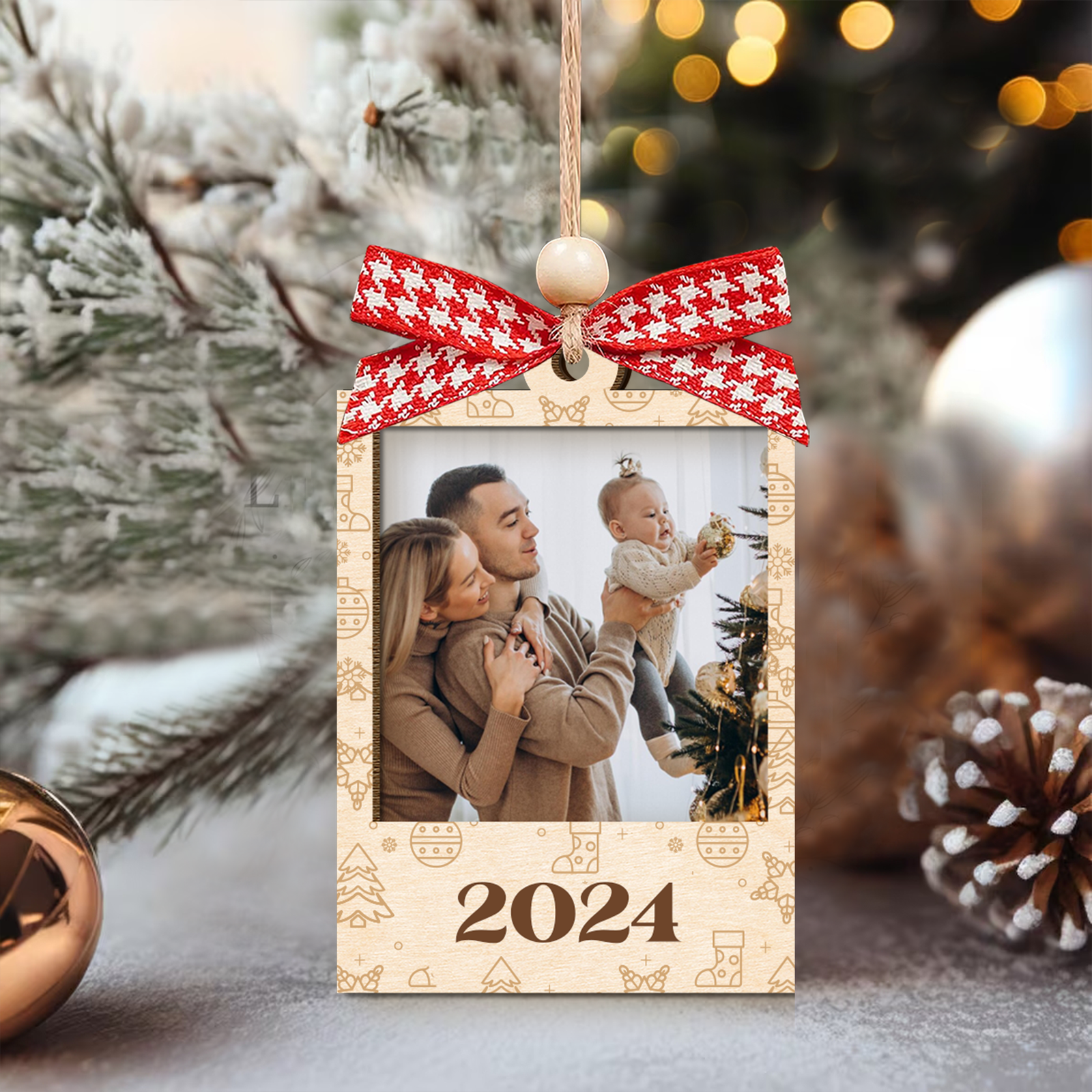 Personalized Photo Strip Ornament, Christmas Ornament Photo Frame CF681 - 19Gifts