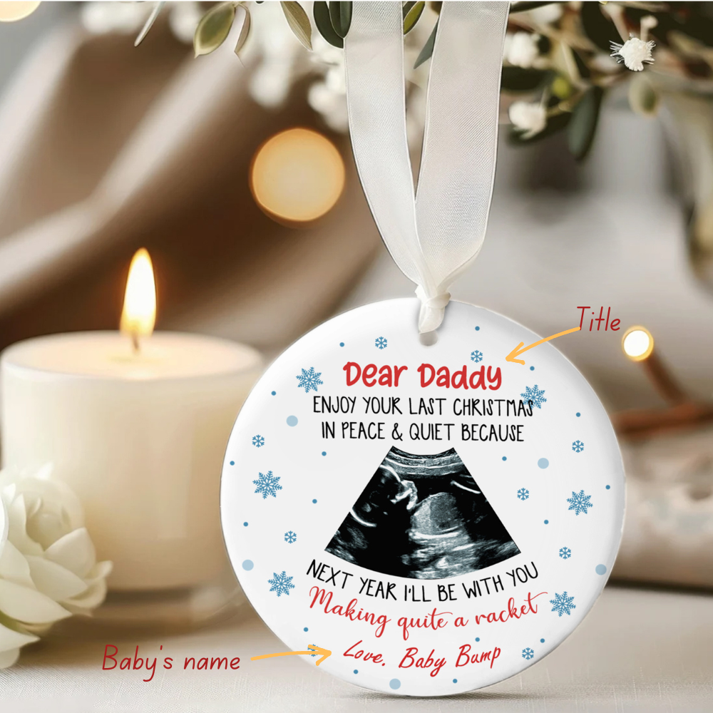 Personalized Pregnancy Announcement Ornament, Baby Ultrasound Ornament 2024 CX03-31 - 19Gifts