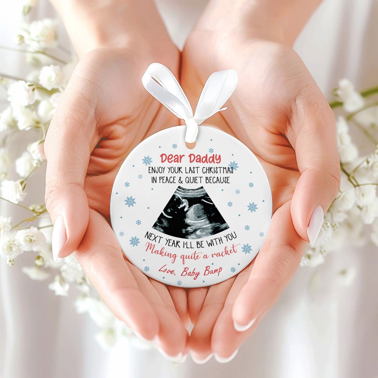 Personalized Pregnancy Announcement Ornament, Baby Ultrasound Ornament 2024 CX03-31 - 19Gifts