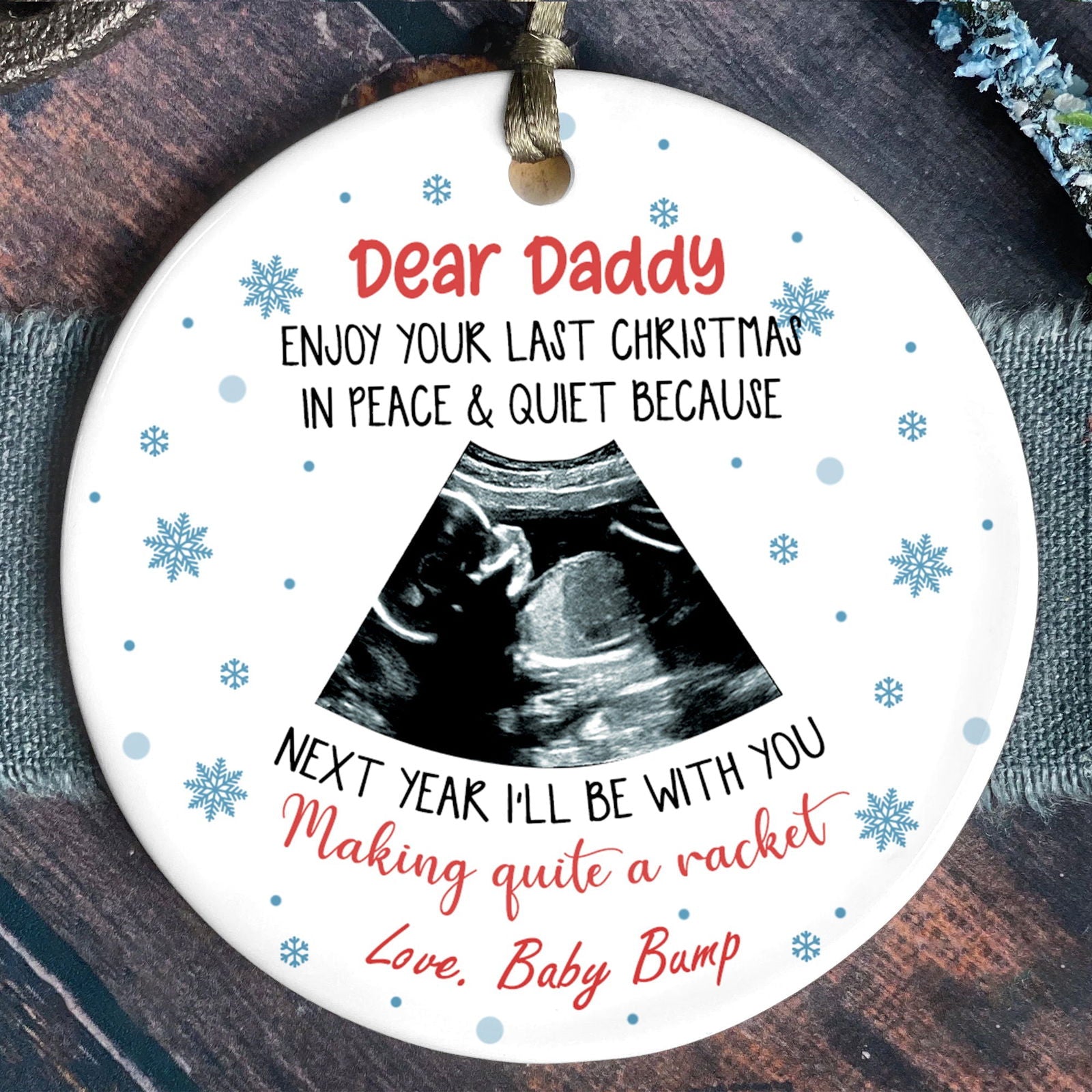 Personalized Pregnancy Announcement Ornament, Baby Ultrasound Ornament 2024 CX03-31 - 19Gifts