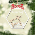 Personalized Shaking Family Crossword Ornament, 3 Layered Christmas Puzzle Ornament, Family Ornament | 19Gifts CF593 - 19Gifts