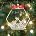 Personalized Shaking Family Crossword Ornament, 3 Layered Christmas Puzzle Ornament, Family Ornament | 19Gifts CF593 - 19Gifts