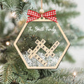 Personalized Shaking Family Crossword Ornament, 3 Layered Christmas Puzzle Ornament, Family Ornament | 19Gifts CF593 - 19Gifts