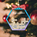 Personalized Shaking Family Crossword Ornament, 3 Layered Christmas Puzzle Ornament, Family Ornament | 19Gifts CF593 - 19Gifts