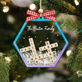 Personalized Shaking Family Crossword Ornament, 3 Layered Christmas Puzzle Ornament, Family Ornament | 19Gifts CF593 - 19Gifts