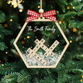 Personalized Shaking Family Crossword Ornament, 3 Layered Christmas Puzzle Ornament, Family Ornament | 19Gifts CF593 - 19Gifts