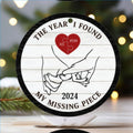 Personalized The Year I Found My Missing Piece 2D Wooden Ornament, Couples Hand 2-Layered Ornament, Heart Puzzle Christmas Ornament 2024, Couples Gift, Christmas Gift For Him Her CF524 - 19Gifts