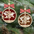 Personalized Travel Adventure Ornament, Couple Traveling Destination Ornament CF745 - 19Gifts