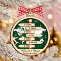 Personalized Travel Adventure Ornament, Couple Traveling Destination Ornament CF745 - 19Gifts