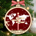 Personalized Travel Adventure Ornament, Couple Traveling Destination Ornament CF745 - 19Gifts