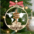 Personalized Travel Adventure Ornament, Couple Traveling Destination Ornament CF755 - 19Gifts