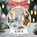 Personalized Travel Adventure Ornament, Traveling Destination Ornament, CF654 - 19Gifts