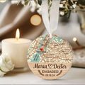 Personalized Wedding Anniversary Ceramic Ornament, Custom 2 Sided Ceramic Photo Ornament CQ02-1 - 19Gifts