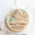 Personalized Wedding Anniversary Ceramic Ornament, Custom 2 Sided Ceramic Photo Ornament CQ02-1 - 19Gifts