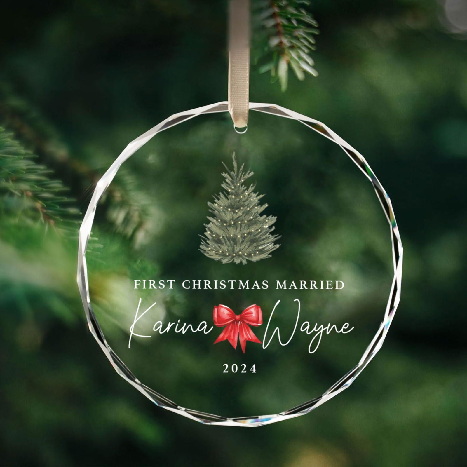 Personalized Wedding Christmas Ornament, Custom Location Map Wedding Ornament GX05-15 - 19Gifts