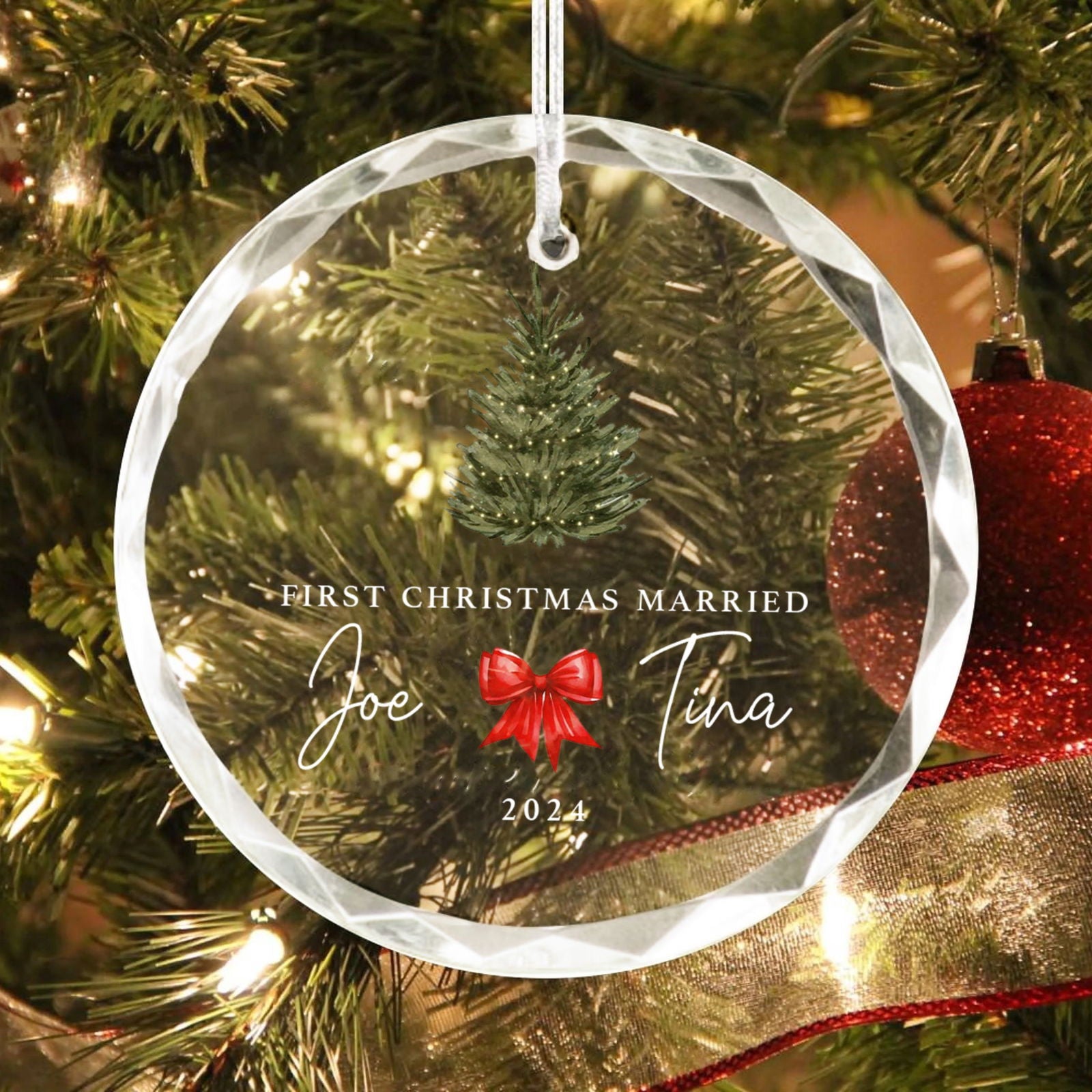 Personalized Wedding Christmas Ornament, Custom Location Map Wedding Ornament GX05-15 - 19Gifts