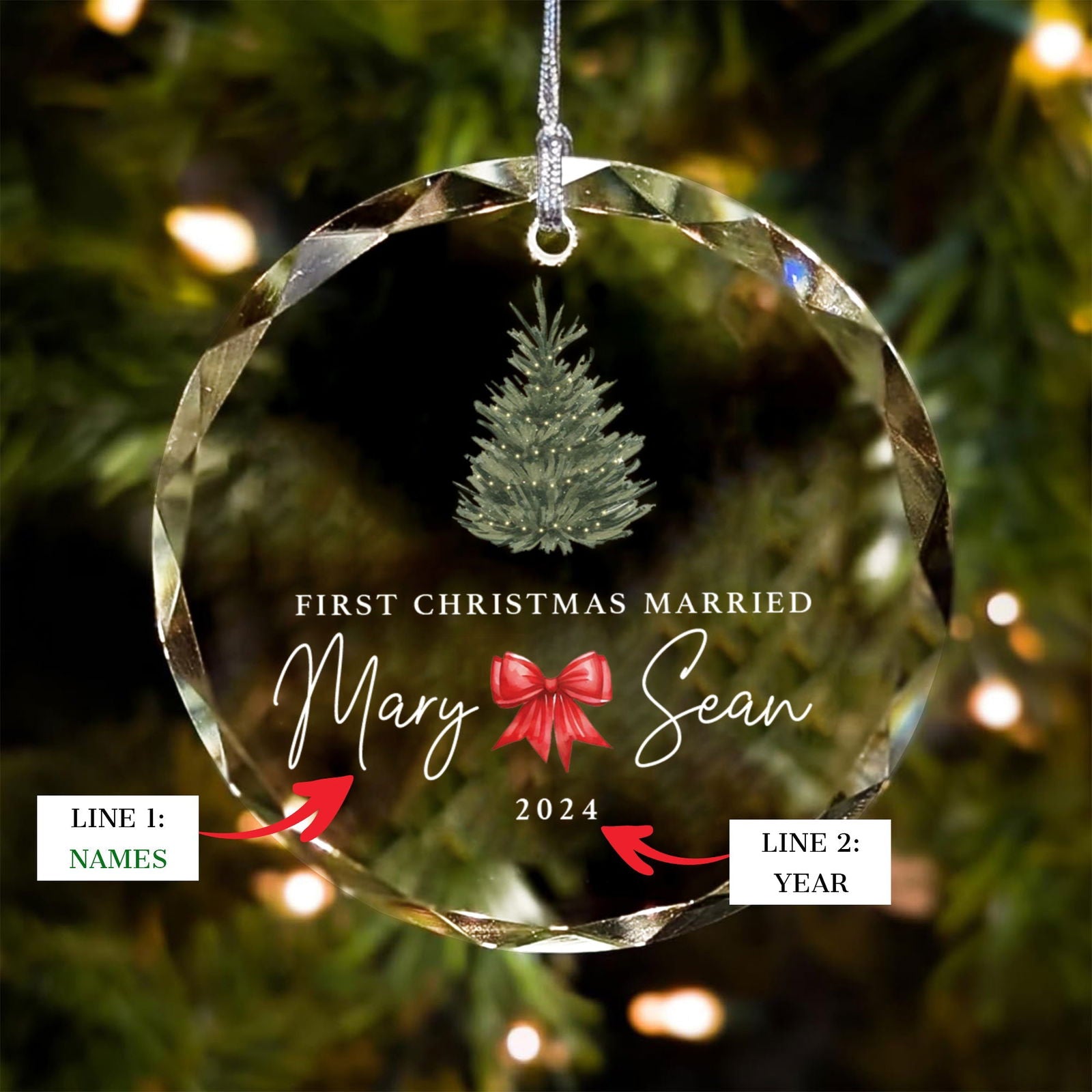 Personalized Wedding Christmas Ornament, Custom Location Map Wedding Ornament GX05-15 - 19Gifts