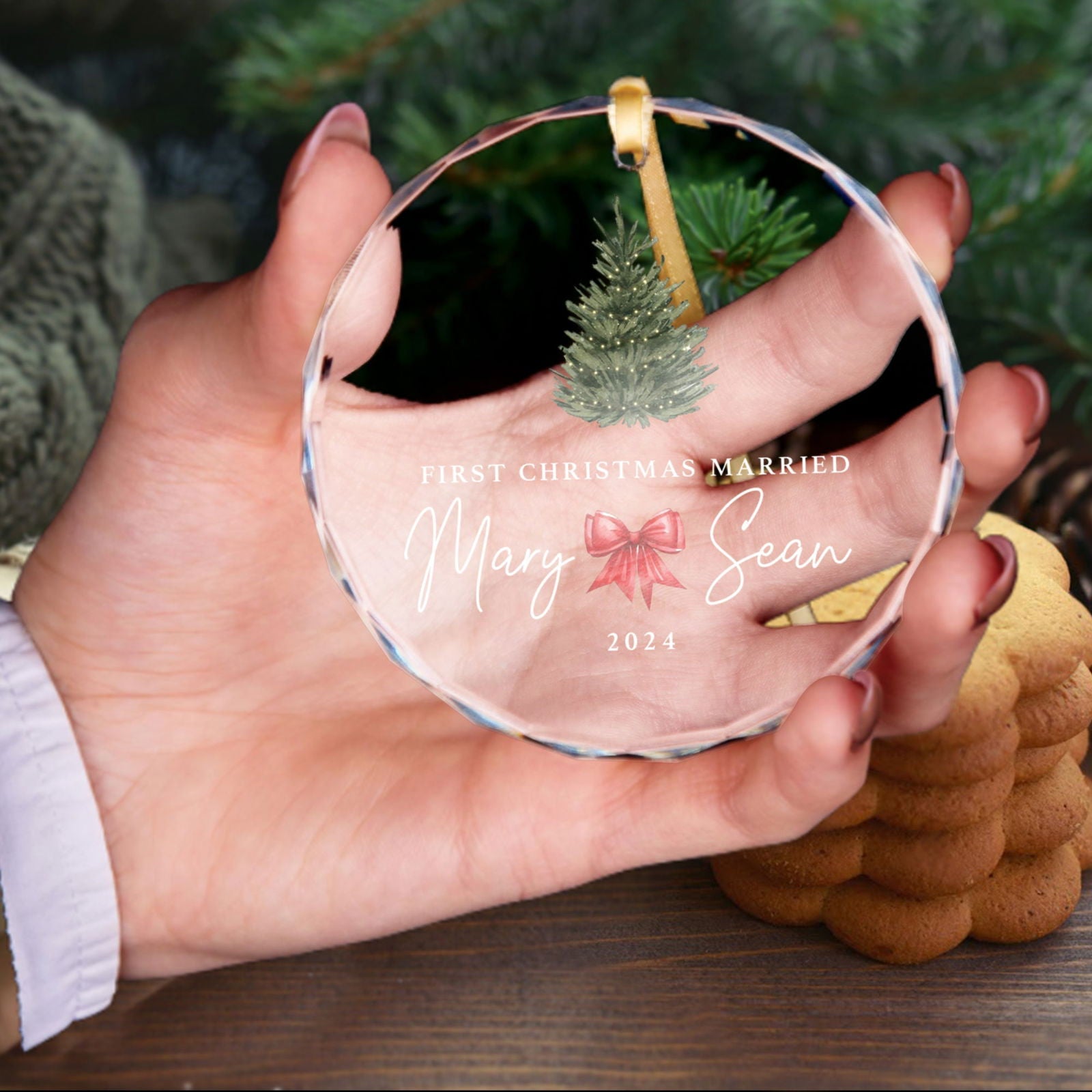 Personalized Wedding Christmas Ornament, Custom Location Map Wedding Ornament GX05-15 - 19Gifts