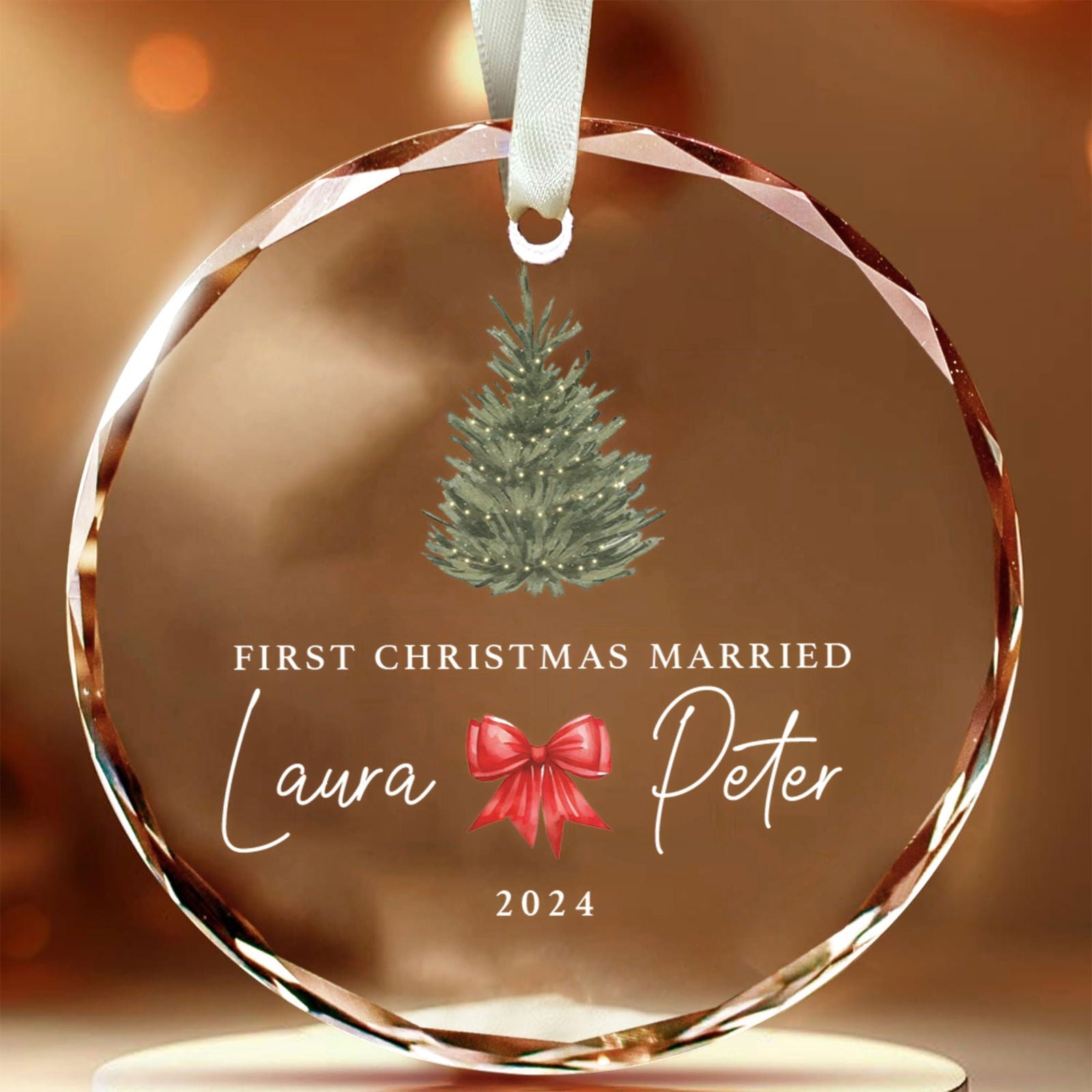 Personalized Wedding Christmas Ornament, Custom Location Map Wedding Ornament GX05-15 - 19Gifts