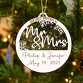 Personalized Wedding Gift Ornament, First Christmas Married, Just Married Ornament CF130 - 19Gifts