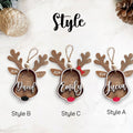 Personalized reindeer 2024 christmas ornament, Custom Stock Tag, wooden ornaments, Custom family ornaments CF03 - 19Gifts