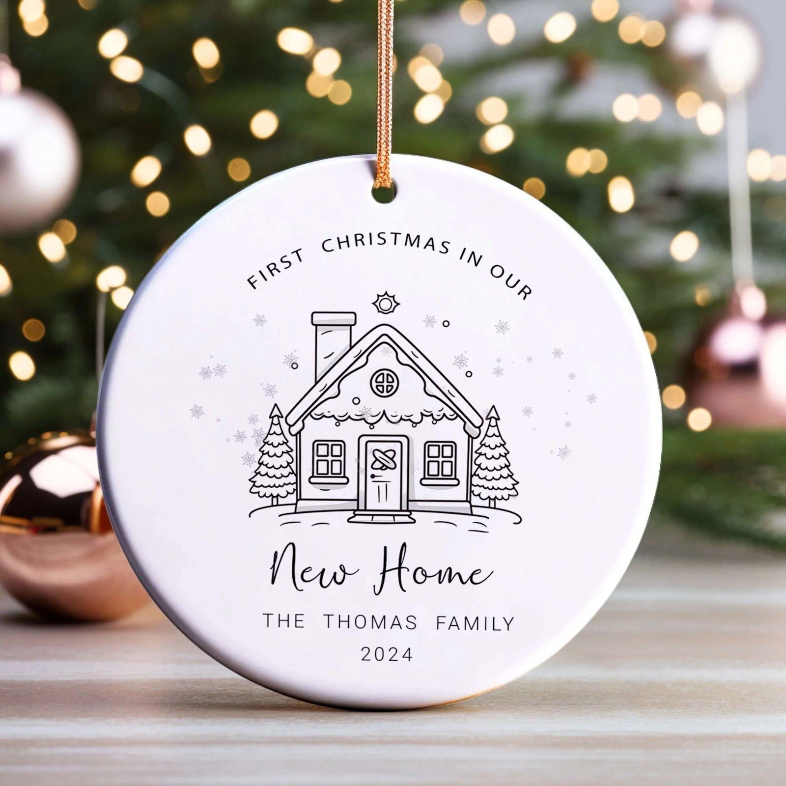 Personalzed First Christmas in our New Home 2024 Ornament CX06-6 - 19Gifts