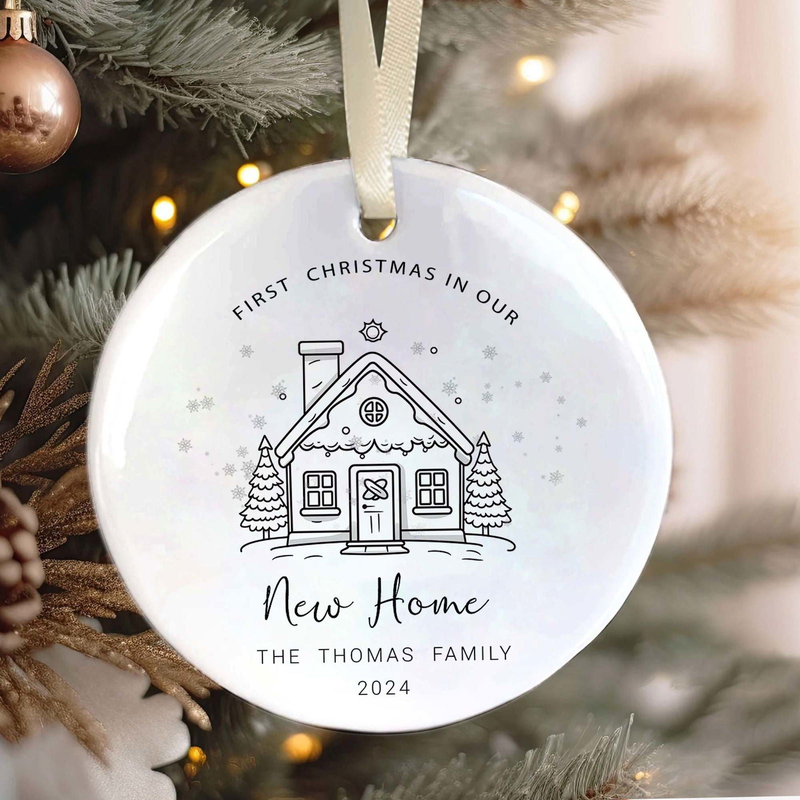 Personalzed First Christmas in our New Home 2024 Ornament CX06-6 - 19Gifts