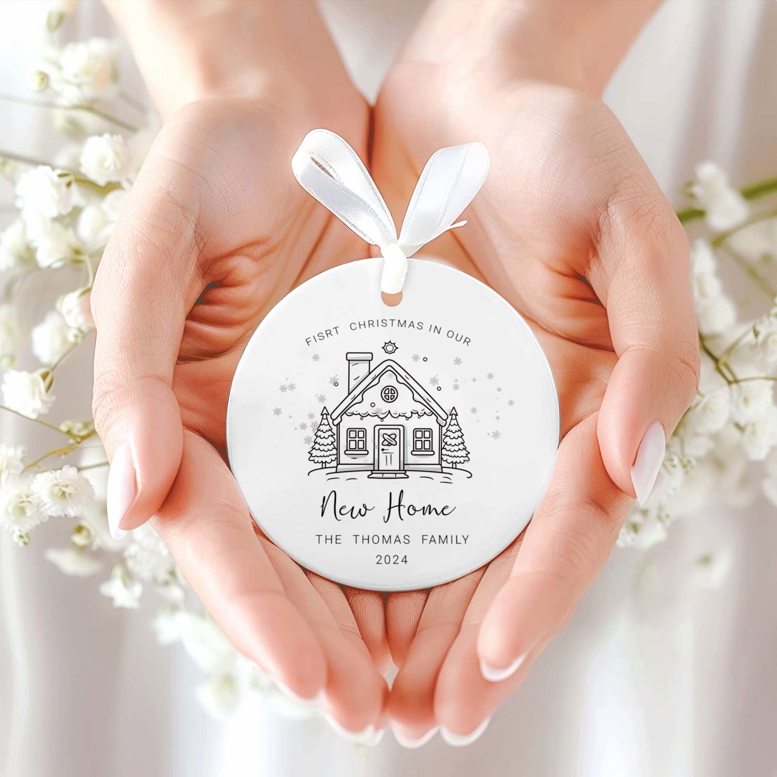 Personalzed First Christmas in our New Home 2024 Ornament CX06-6 - 19Gifts