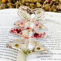 Real Birth Flower Book Page Holder, Floral Resin Thumb Page Holder - 19Gifts