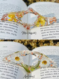 Real Birth Flower Book Page Holder, Floral Resin Thumb Page Holder - 19Gifts