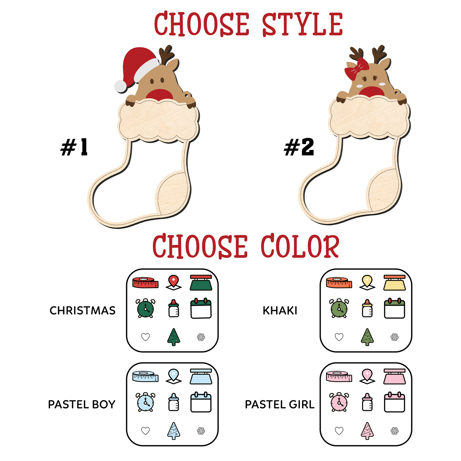 Reindeer Baby's First Christmas Ornament 2024, Shake Babies Ornament CF136 - 19Gifts