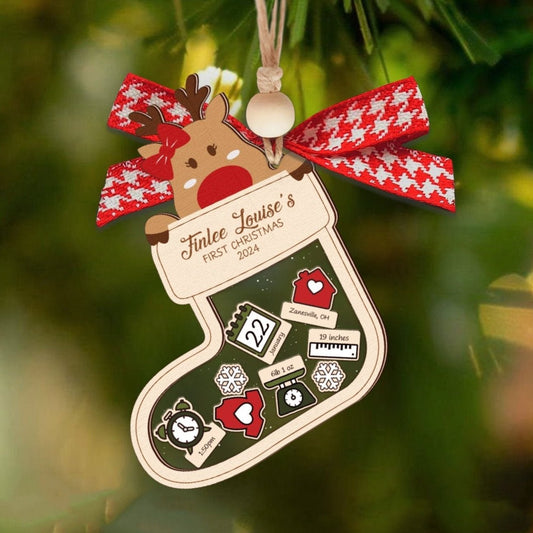 Reindeer Baby's First Christmas Ornament 2024, Shake Babies Ornament CF38 - 19Gifts