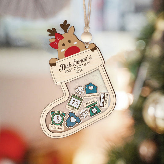 Reindeer Baby's First Christmas Ornament 2024, Shake Babies Ornament CF38 - 19Gifts