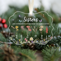 Sisters Personalized Acrylic Ornament, Christmas Gift For Sisters, Siblings, Besties, CF660 - 19Gifts