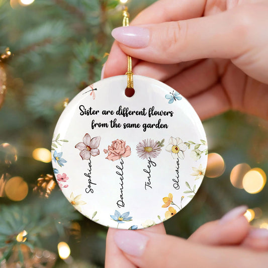 Sisters Personalized Ceramic Ornament, Christmas Gift For Sisters, Siblings, Besties, CX06-55 - 19Gifts