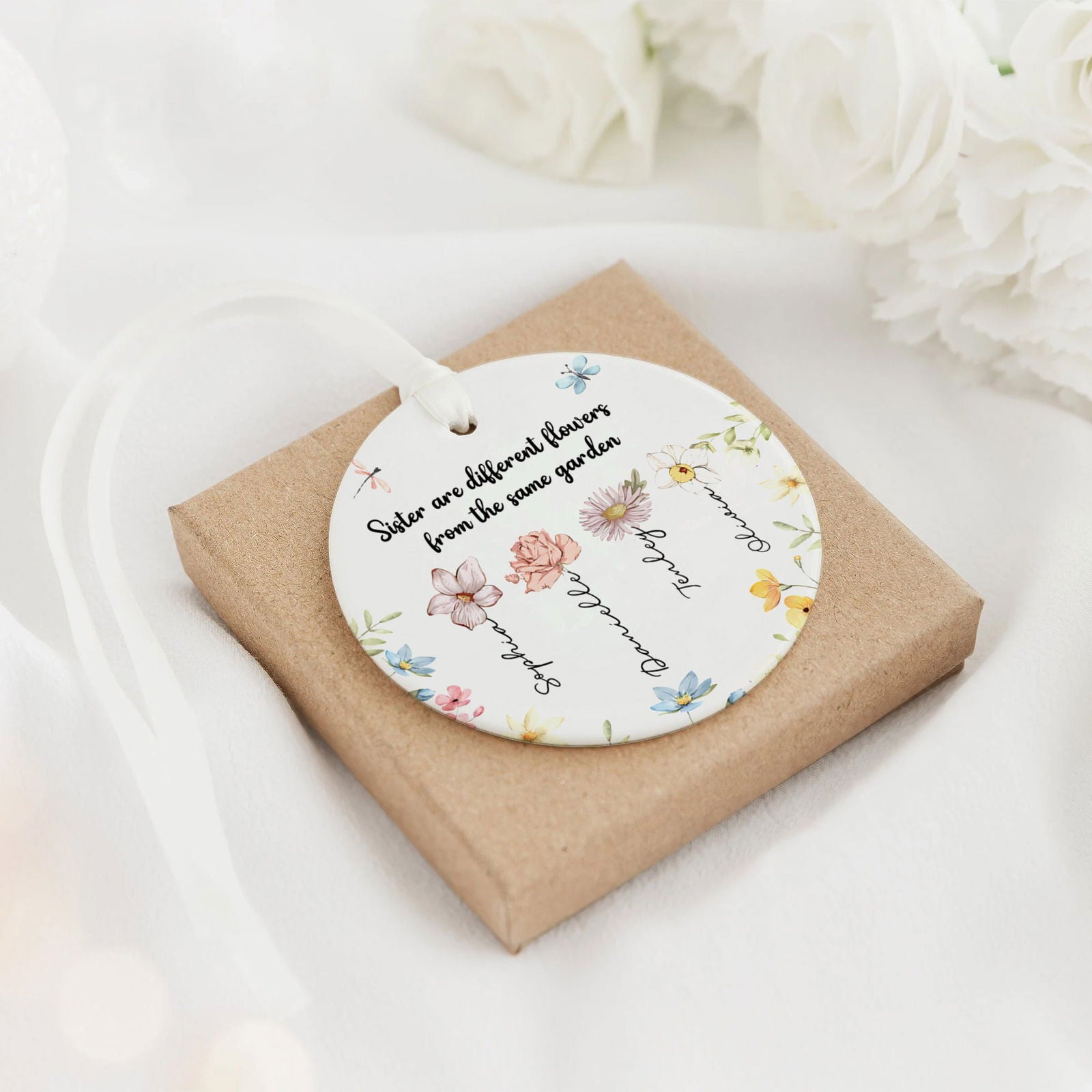 Sisters Personalized Ceramic Ornament, Christmas Gift For Sisters, Siblings, Besties, CX06-55 - 19Gifts
