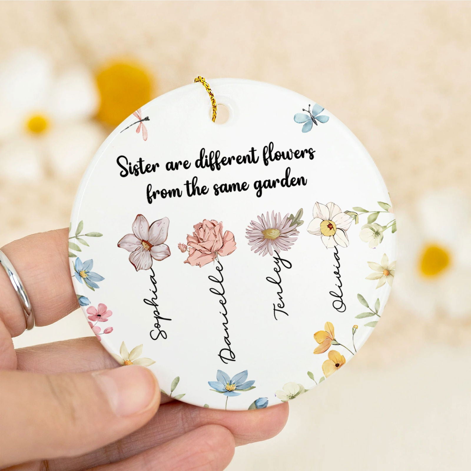 Sisters Personalized Ceramic Ornament, Christmas Gift For Sisters, Siblings, Besties, CX06-55 - 19Gifts