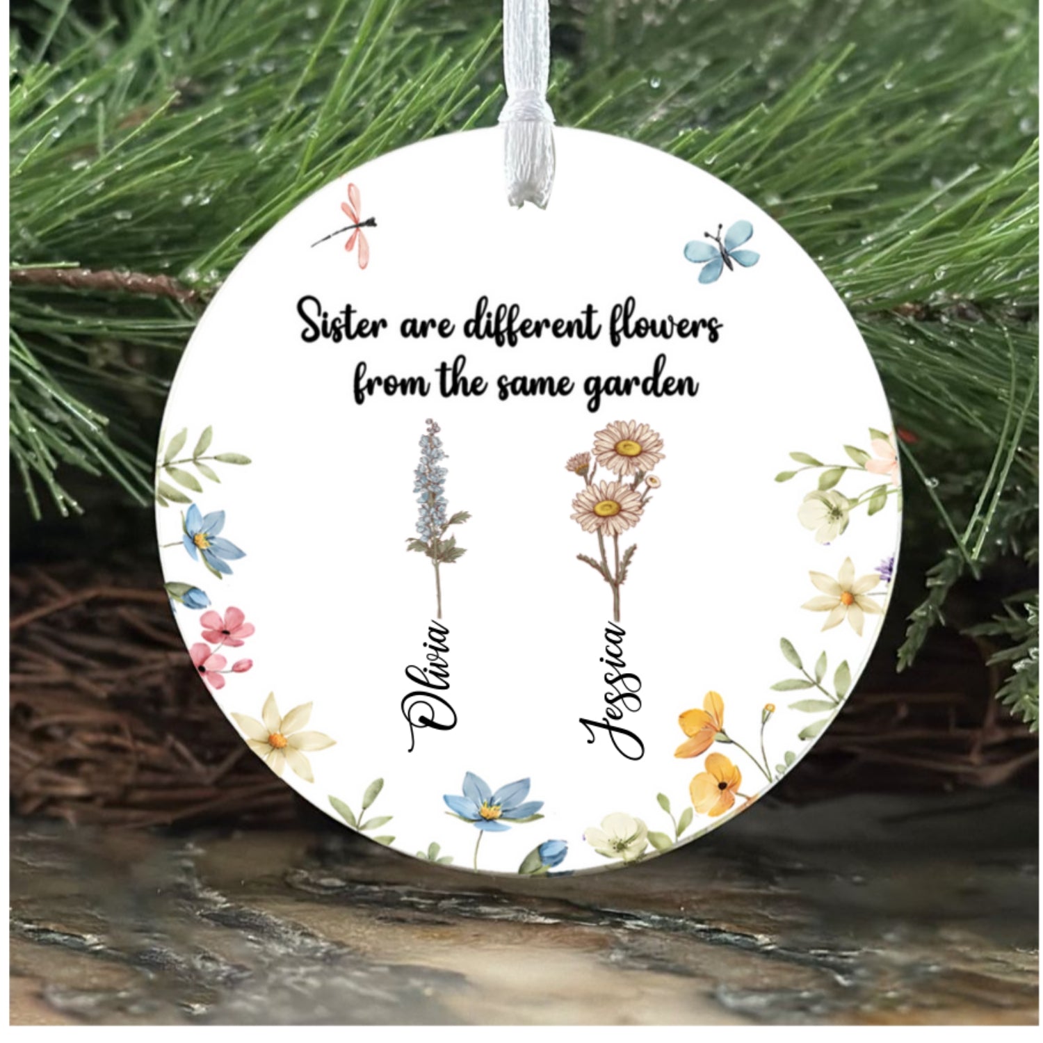 Sisters Personalized Ceramic Ornament, Christmas Gift For Sisters, Siblings, Besties, CX06-55 - 19Gifts
