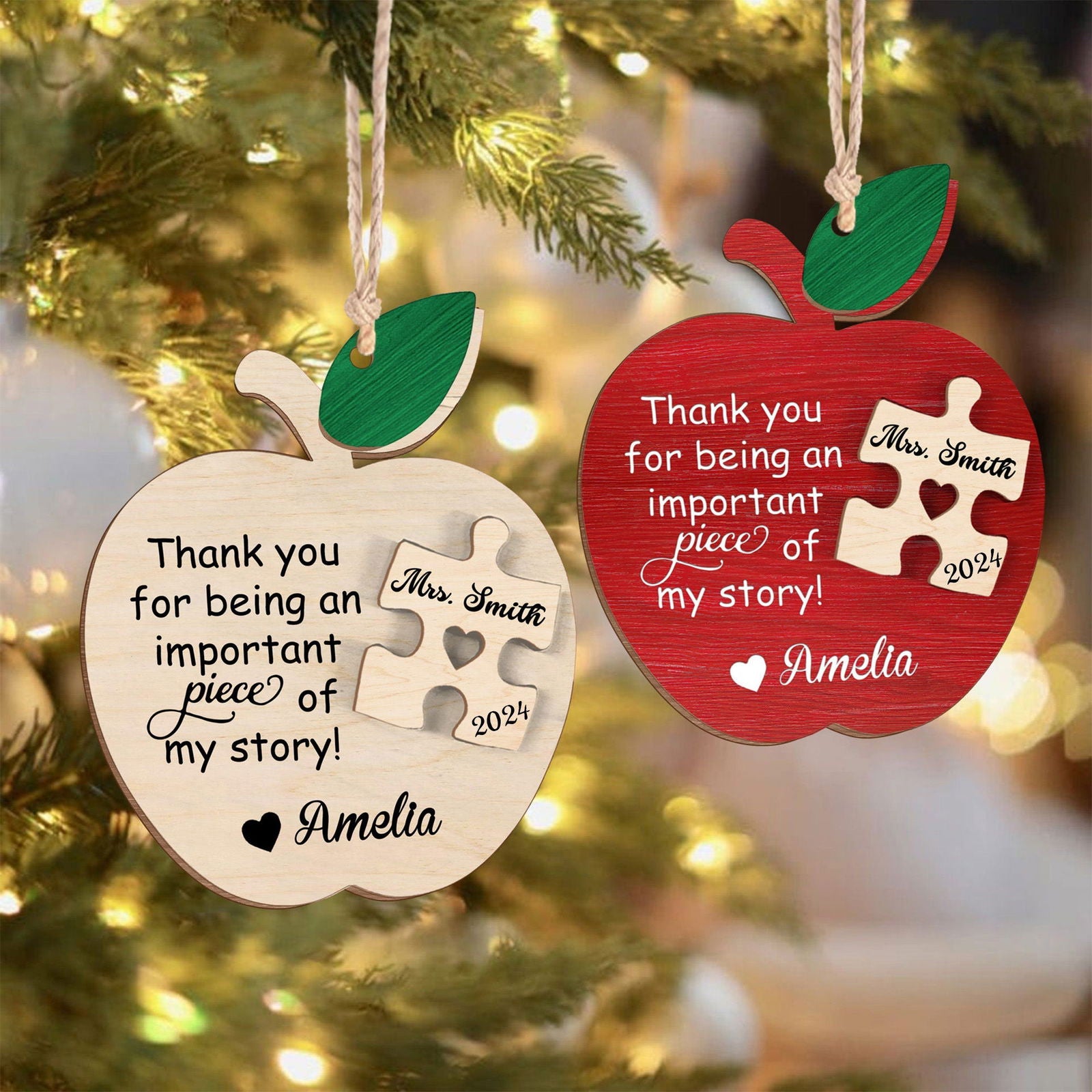Teacher Ornament 2024, Personalized Teacher Gift, Teacher Appreciation Gifts CF94 - 19Gifts