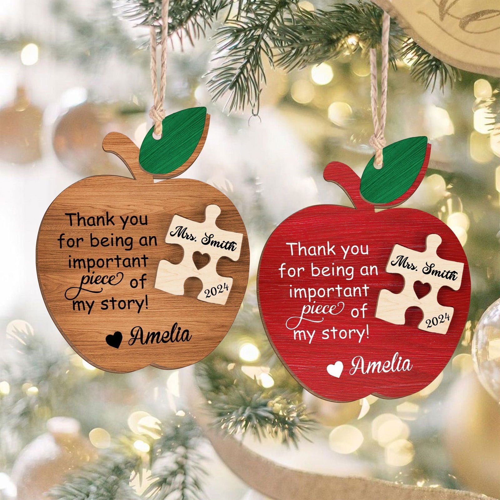 Teacher Ornament 2024, Personalized Teacher Gift, Teacher Appreciation Gifts CF94 - 19Gifts