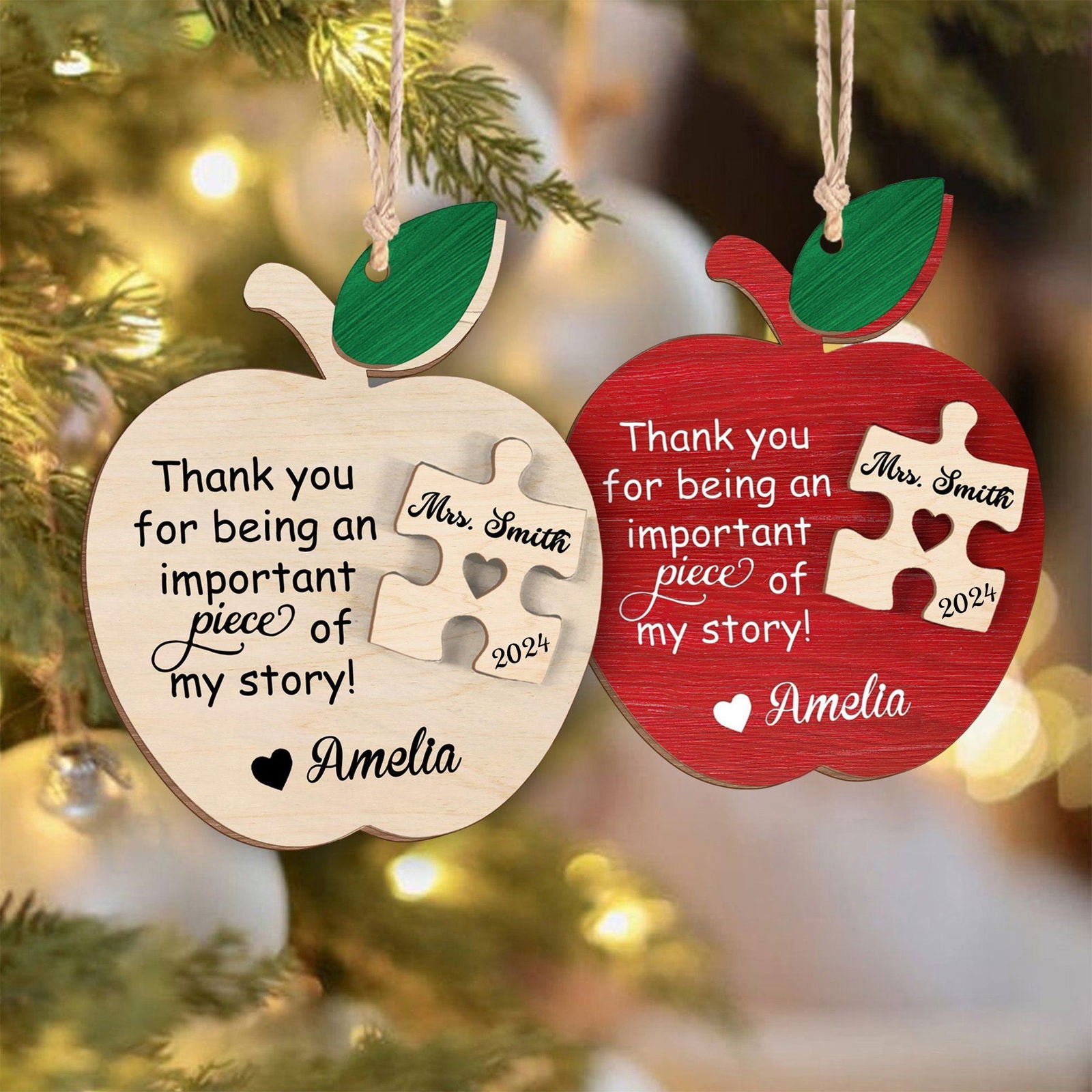 Teacher Ornament 2024, Personalized Teacher Gift, Teacher Appreciation Gifts CF94 - 19Gifts
