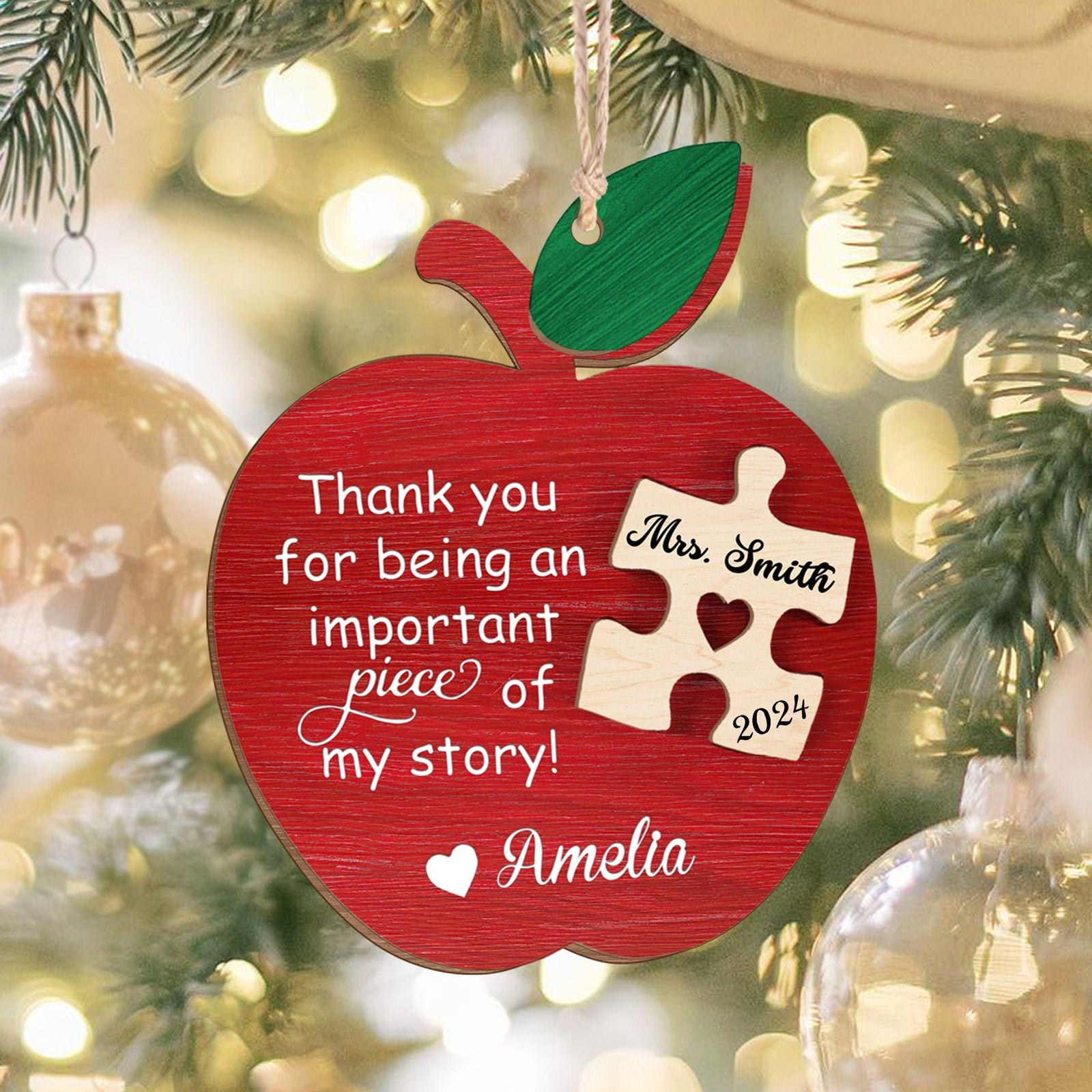 Teacher Ornament 2024, Personalized Teacher Gift, Teacher Appreciation Gifts CF94 - 19Gifts