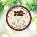 The Year I Found My Missing Piece Couples - Personalized 2-Layered Wooden Ornament CF298 - 19Gifts