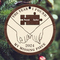 The Year I Found My Missing Piece Couples - Personalized 2-Layered Wooden Ornament CF298 - 19Gifts
