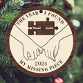 The Year I Found My Missing Piece Couples - Personalized 2-Layered Wooden Ornament CF298 - 19Gifts