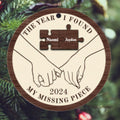 The Year I Found My Missing Piece Couples - Personalized 2-Layered Wooden Ornament CF298 - 19Gifts