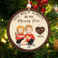 The Year I Found My Missing Piece Kissing Couples - Personalized 2-Layered Wooden Ornament CF806 - 19Gifts