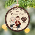 The Year I Found My Missing Piece Kissing Couples - Personalized 2-Layered Wooden Ornament CF806 - 19Gifts
